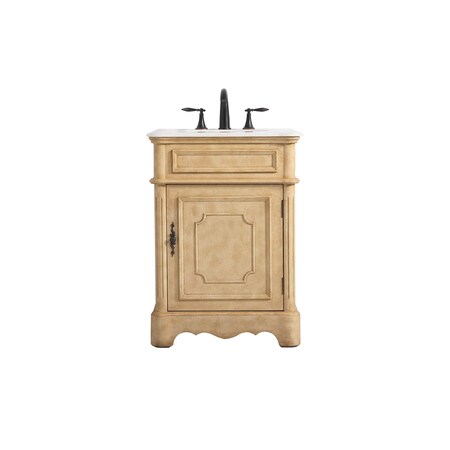 Elegant Decor 24 Inch Single Bathroom Vanity In Antique Beige VF30424AB